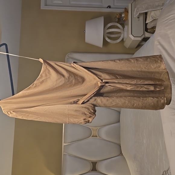 Banana Republic One-Shoulder Tan Dress - Picture 4 of 14